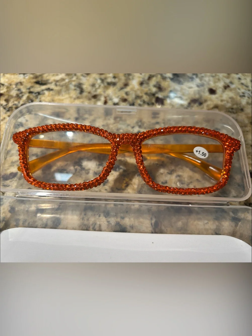 Orange 🍊 Bling 💍 Sparkling 1.50 Frame Reading Glasses